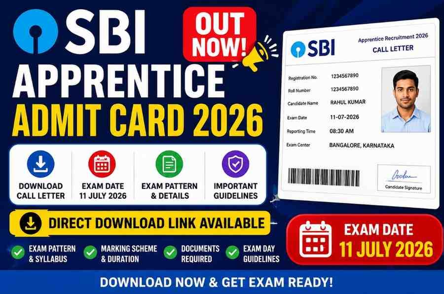 SBI Apprentice Admit Card 2026
