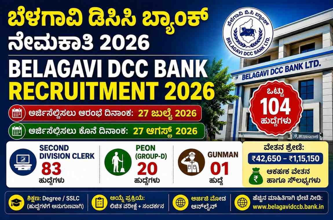 Belagavi DCC Bank Recruitment 2026
