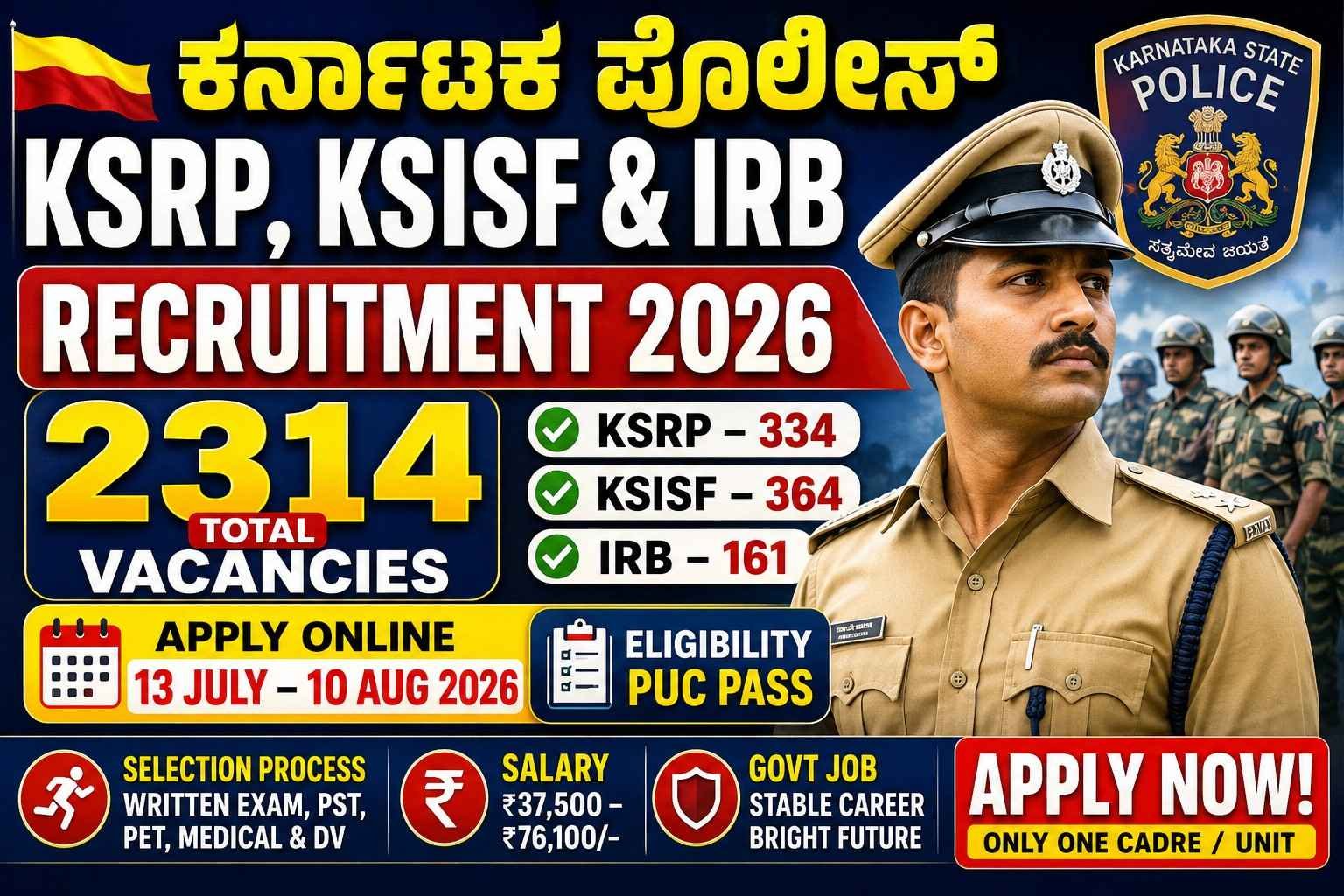 Karnataka Police KSRP Recruitment 2026
